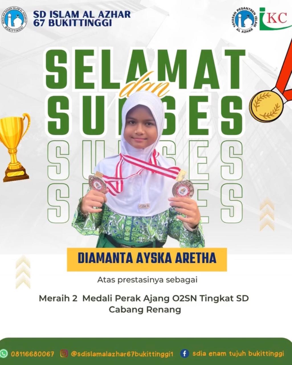 2 Medali Perak O2SN Cabang Renang