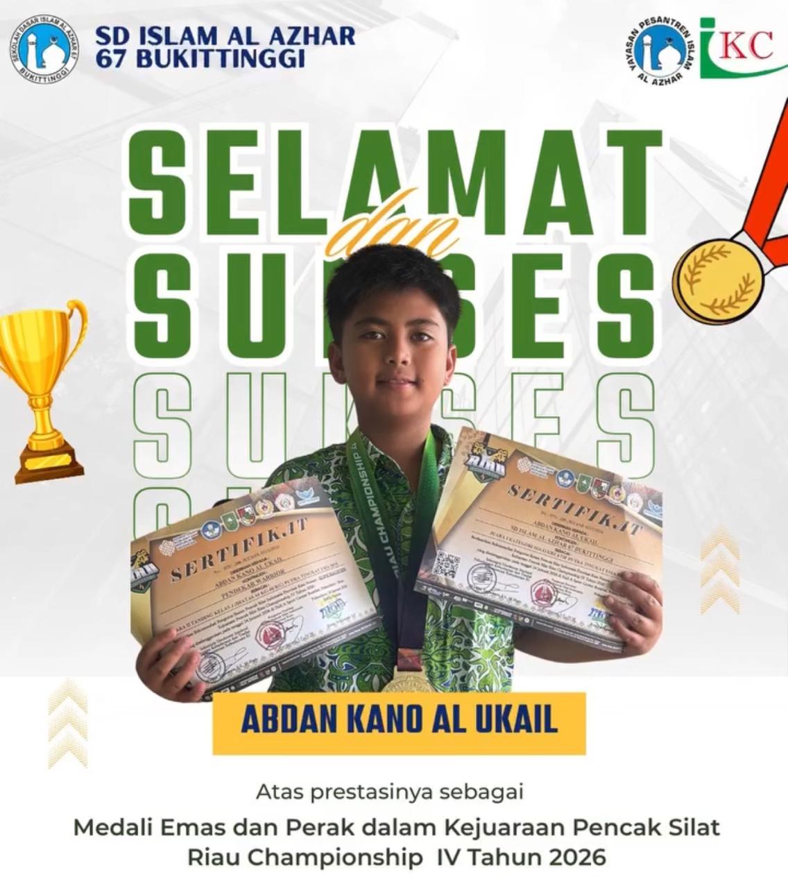 Medali Emas dan Perak Kejuaraan Pencak Silat Riau Championship IV Tahun 2026