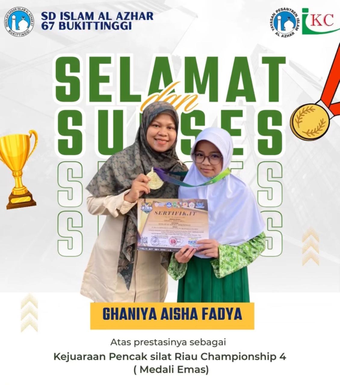 Medali Emas Kejuaraan Pencak Silat Riau Championship IV