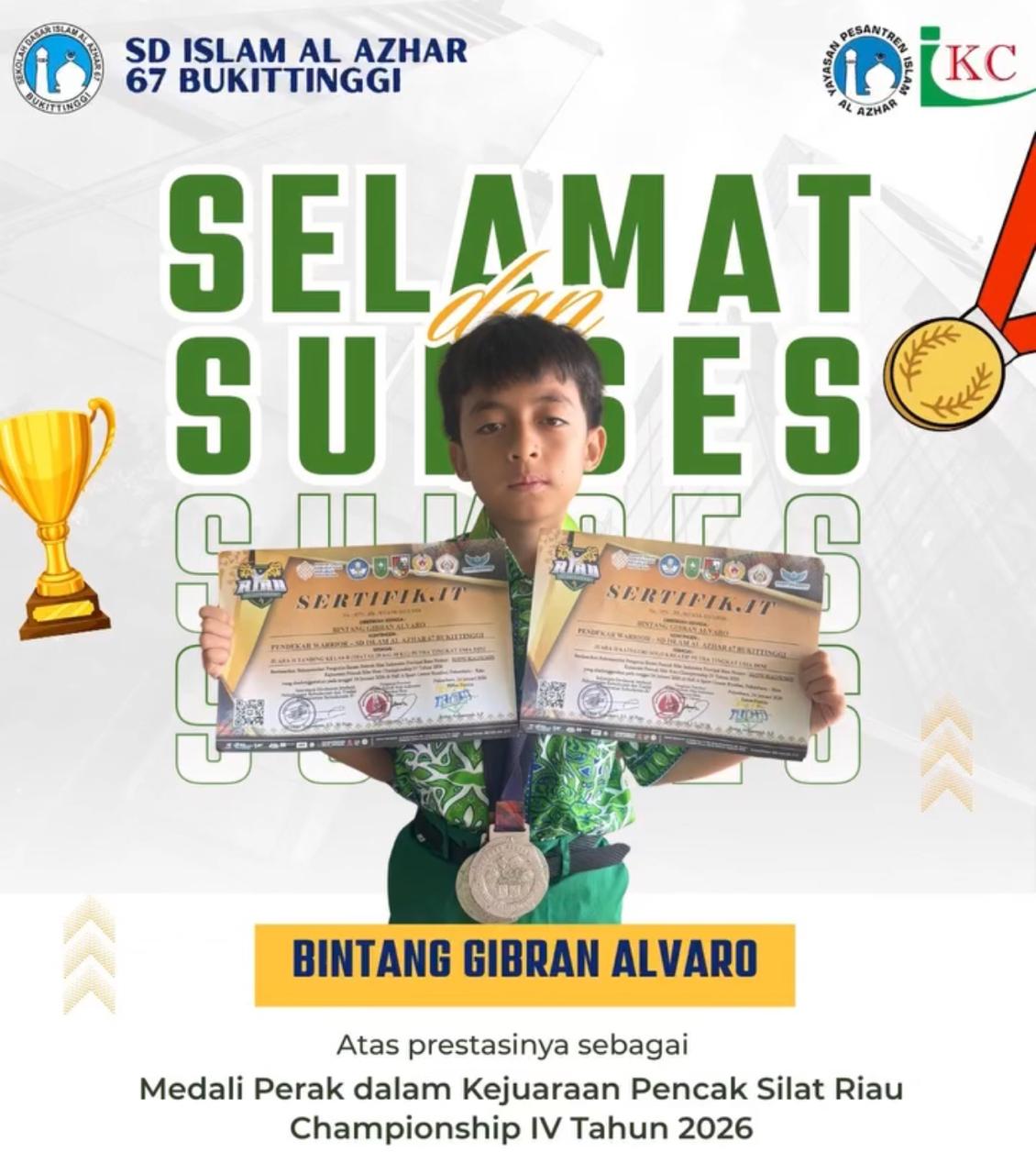 Medali Perak Kejuaraan Pencak Silat Riau Championship IV Tahun 2026