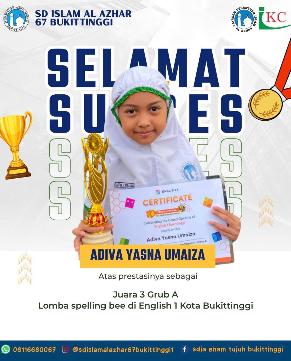 Juara 3 Grub A Lomba Spelling Bee English 1 Bukittinggi