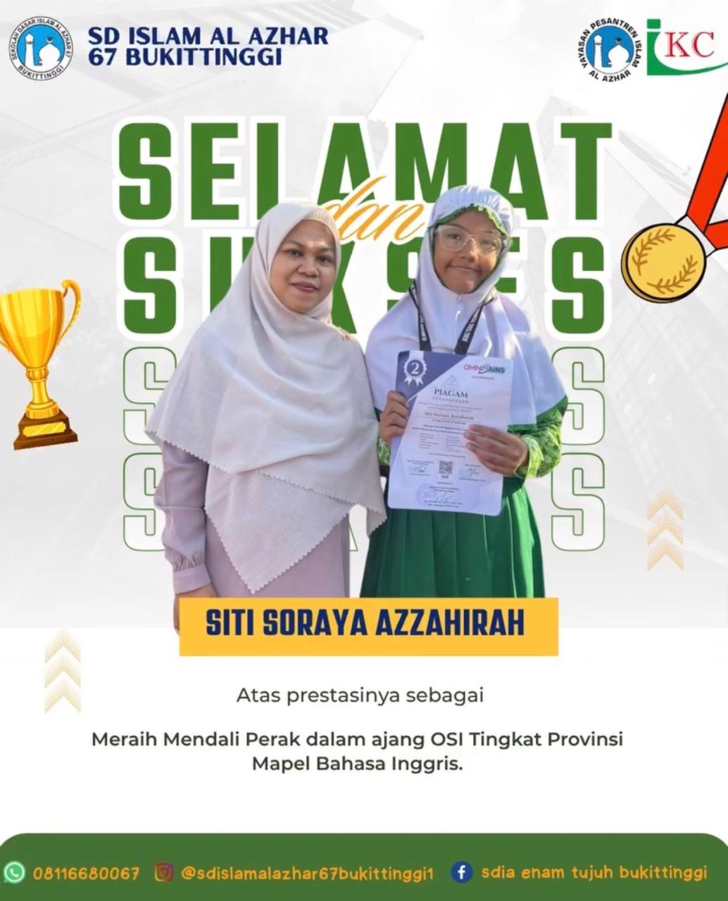 Medali Perak OSI Mapel Bahasa Inggris